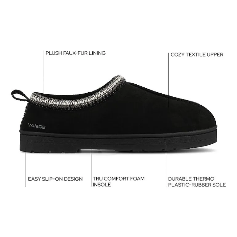 Vance Co Wheeler Mens Slip-On Slippers
