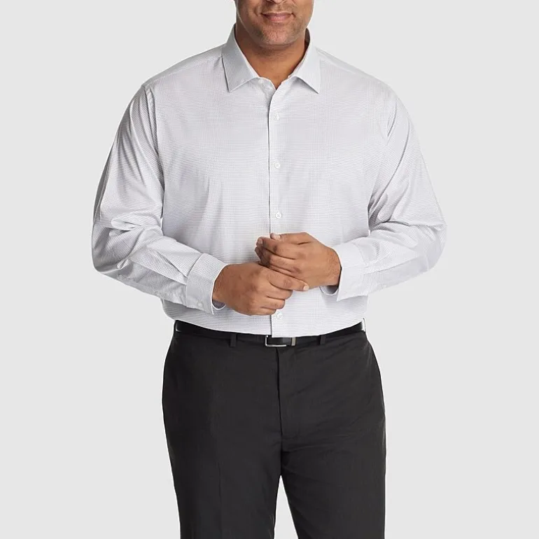 Van Heusen Big And Tall Comfort Performance Mens Classic Fit Stretch Fabric Wrinkle Free Long Sleeve Dress Shirt