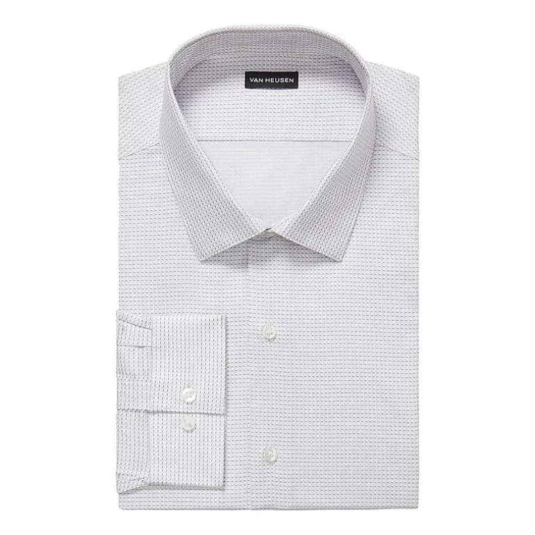 Van Heusen Big And Tall Comfort Performance Mens Classic Fit Stretch Fabric Wrinkle Free Long Sleeve Dress Shirt