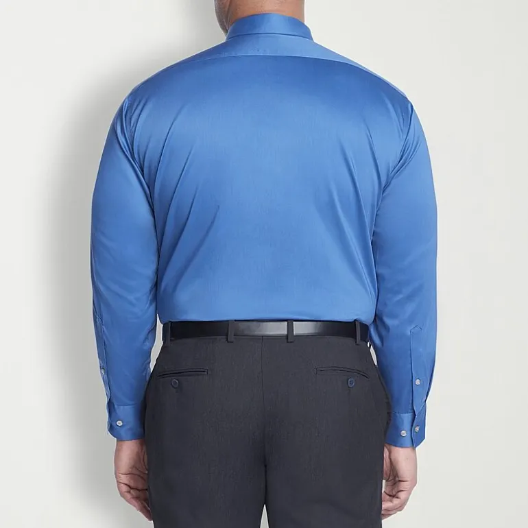 Van Heusen Big and Tall Ultra Flex Mens Regular Fit Wrinkle Free Long Sleeve Dress Shirt
