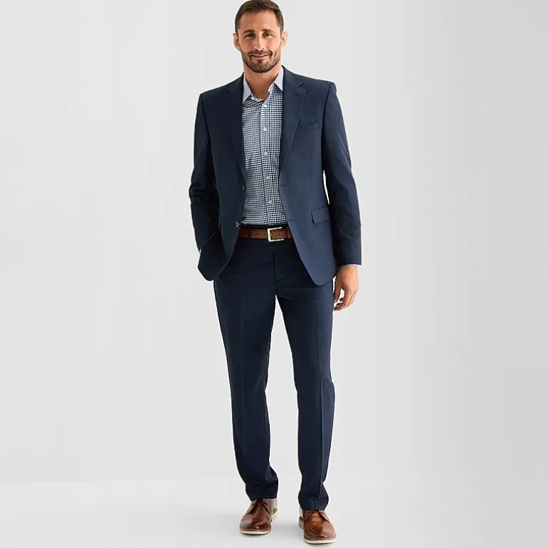 Van Heusen Birdseye Mens Stretch Fabric Modern Fit Suit Separates