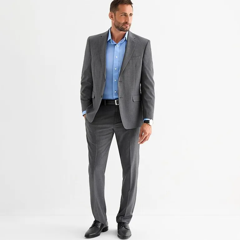 Van Heusen Birdseye Mens Stretch Fabric Modern Fit Suit Separates