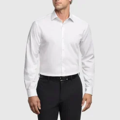 Van Heusen Comfort Performance Mens Slim Fit Stretch Fabric Wrinkle Free Long Sleeve Dress Shirt