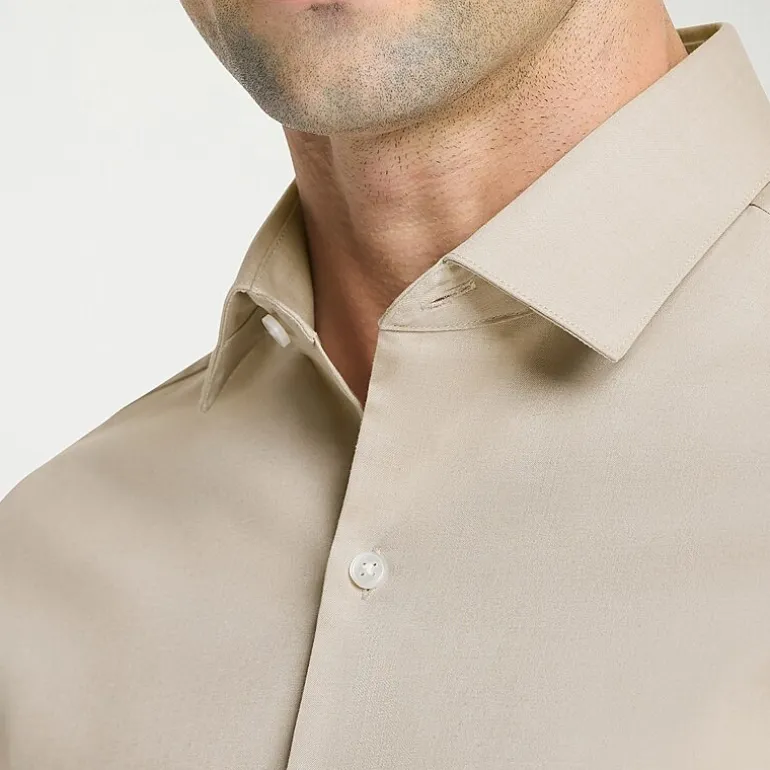 Van Heusen Comfort Performance Mens Slim Fit Stretch Fabric Wrinkle Free Long Sleeve Dress Shirt