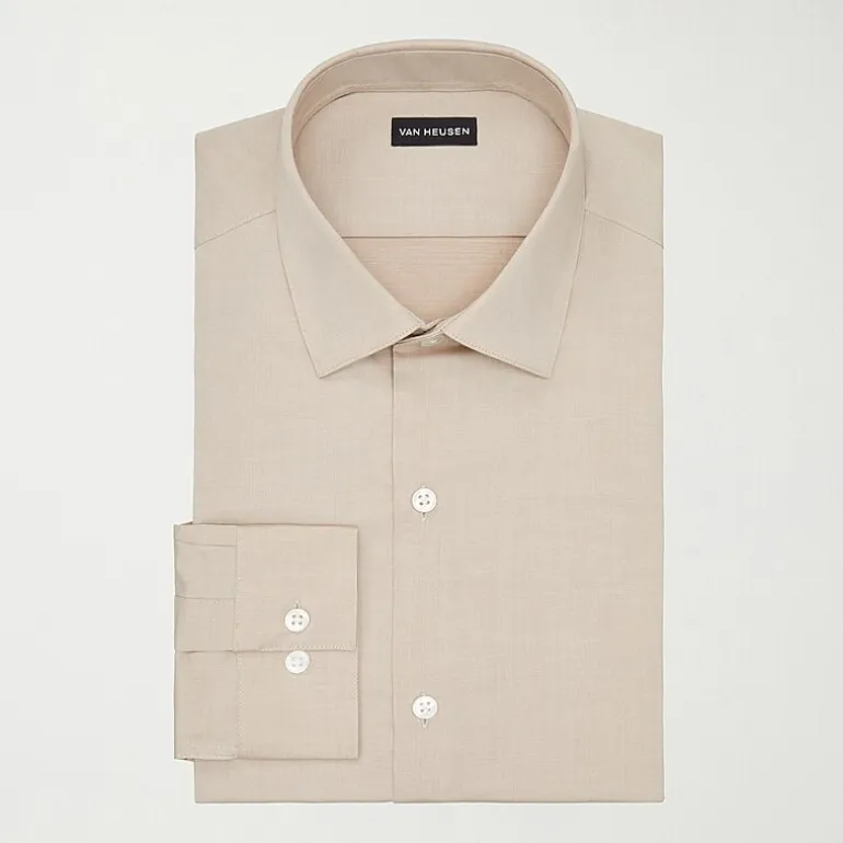 Van Heusen Comfort Performance Mens Slim Fit Stretch Fabric Wrinkle Free Long Sleeve Dress Shirt