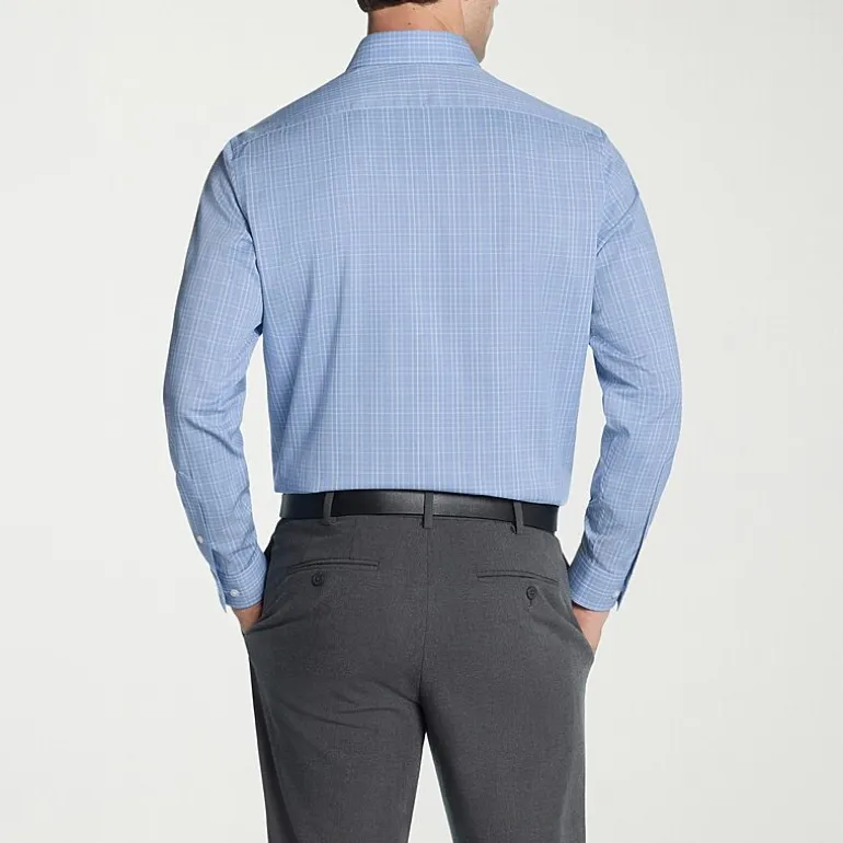 Van Heusen Comfort Performance Mens Slim Fit Stretch Fabric Wrinkle Free Long Sleeve Dress Shirt