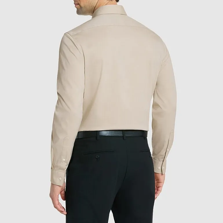 Van Heusen Comfort Performance Mens Slim Fit Stretch Fabric Wrinkle Free Long Sleeve Dress Shirt