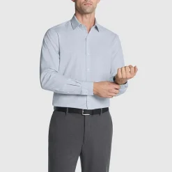 Van Heusen Comfort Performance Mens Slim Fit Stretch Fabric Wrinkle Free Long Sleeve Dress Shirt