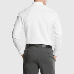 Van Heusen Everyday Defense Stain Shield Fitted Mens Modern Fit Stretch Fabric Wrinkle Free Long Sleeve Dress Shirt