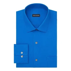 Van Heusen Everyday Defense Stain Shield Fitted Mens Modern Fit Stretch Fabric Wrinkle Free Long Sleeve Dress Shirt