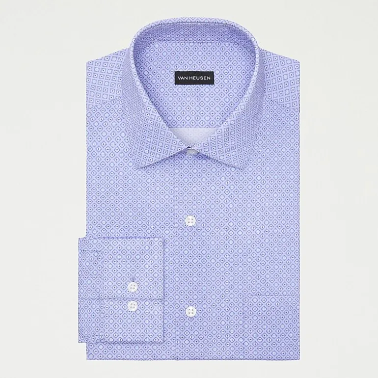 Van Heusen Everyday Defense Stain Shield Mens Regular Fit Stretch Fabric Wrinkle Free Long Sleeve Dress Shirt