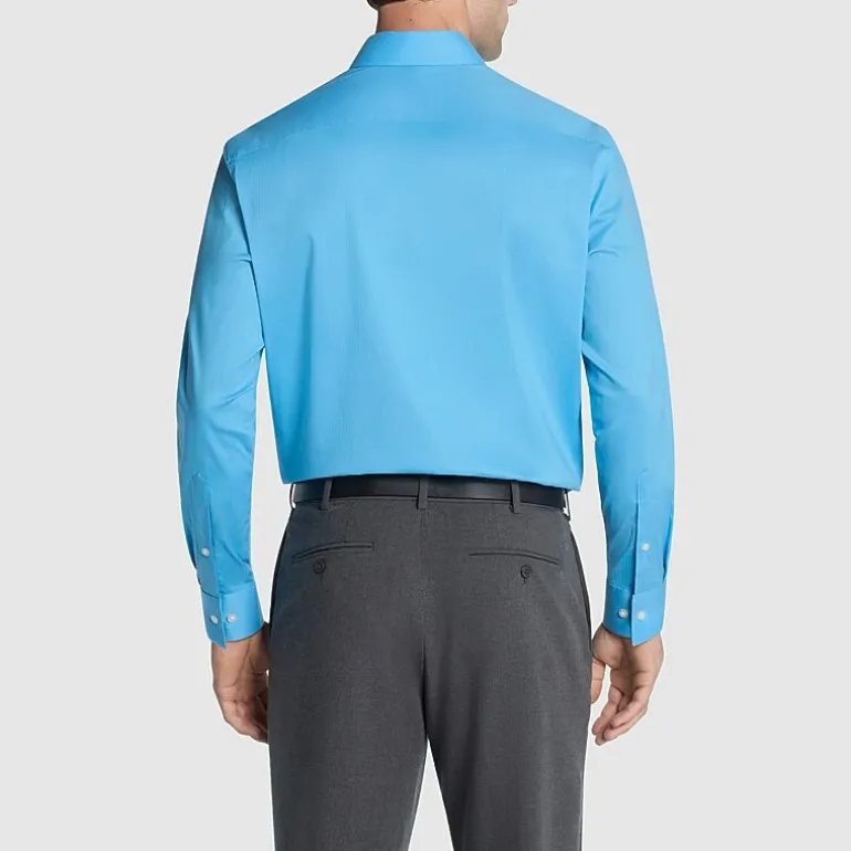 Van Heusen Everyday Defense Stain Shield Mens Regular Fit Stretch Fabric Wrinkle Free Long Sleeve Dress Shirt