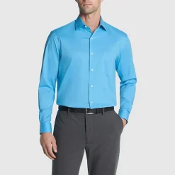 Van Heusen Everyday Defense Stain Shield Mens Regular Fit Stretch Fabric Wrinkle Free Long Sleeve Dress Shirt