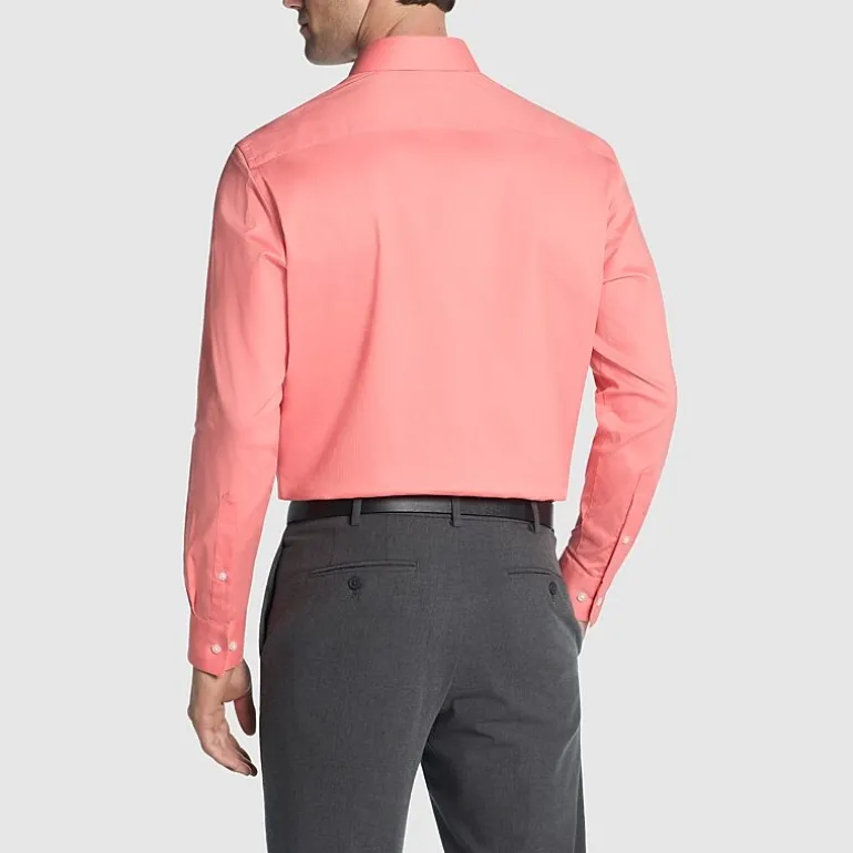 Van Heusen Everyday Defense Stain Shield Mens Regular Fit Stretch Fabric Wrinkle Free Long Sleeve Dress Shirt