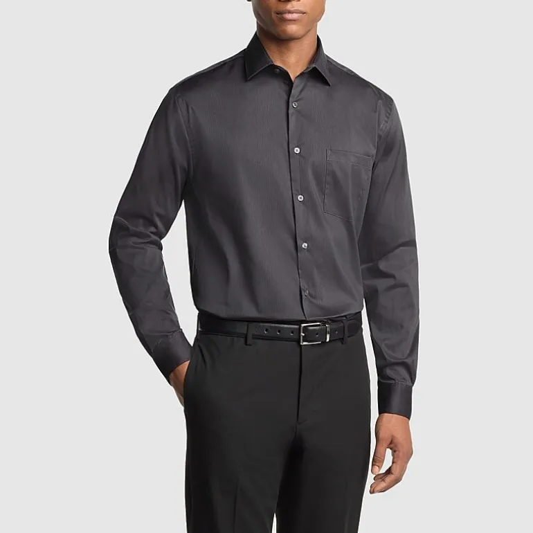 Van Heusen Everyday Defense Stain Shield Mens Regular Fit Stretch Fabric Wrinkle Free Long Sleeve Dress Shirt