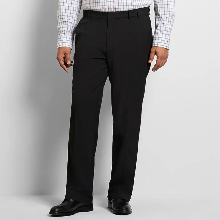 Van Heusen Everyday Defense Stain Shield Mens Straight Fit Big and Tall Dress Pleated Pant