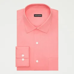 Van Heusen Everyday Defense Stain Shield Fitted Mens Modern Fit Stretch Fabric Wrinkle Free Long Sleeve Dress Shirt
