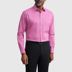 Van Heusen Everyday Defense Stain Shield Fitted Mens Modern Fit Stretch Fabric Wrinkle Free Long Sleeve Dress Shirt