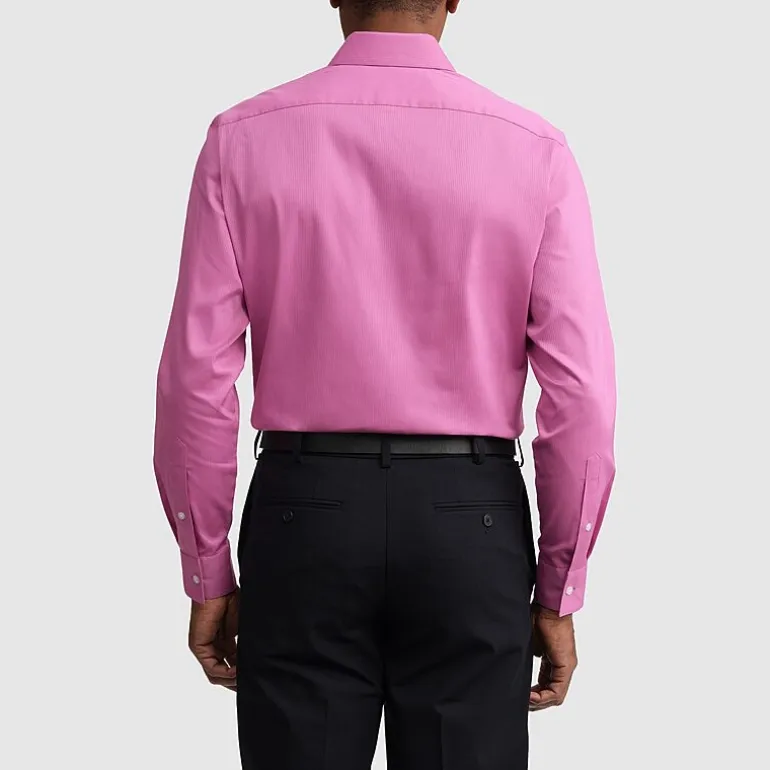 Van Heusen Everyday Defense Stain Shield Fitted Mens Modern Fit Stretch Fabric Wrinkle Free Long Sleeve Dress Shirt