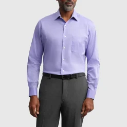 Van Heusen Everyday Defense Stain Shield Fitted Mens Modern Fit Stretch Fabric Wrinkle Free Long Sleeve Dress Shirt