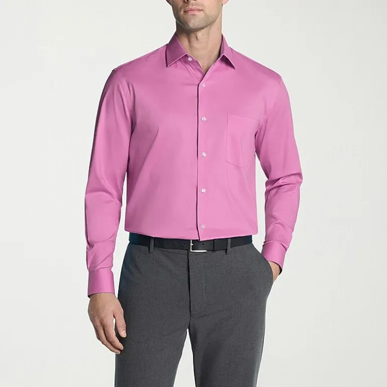 Van Heusen Everyday Defense Stain Shield Mens Regular Fit Stretch Fabric Wrinkle Free Long Sleeve Dress Shirt