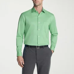 Van Heusen Everyday Defense Stain Shield Mens Regular Fit Stretch Fabric Wrinkle Free Long Sleeve Dress Shirt