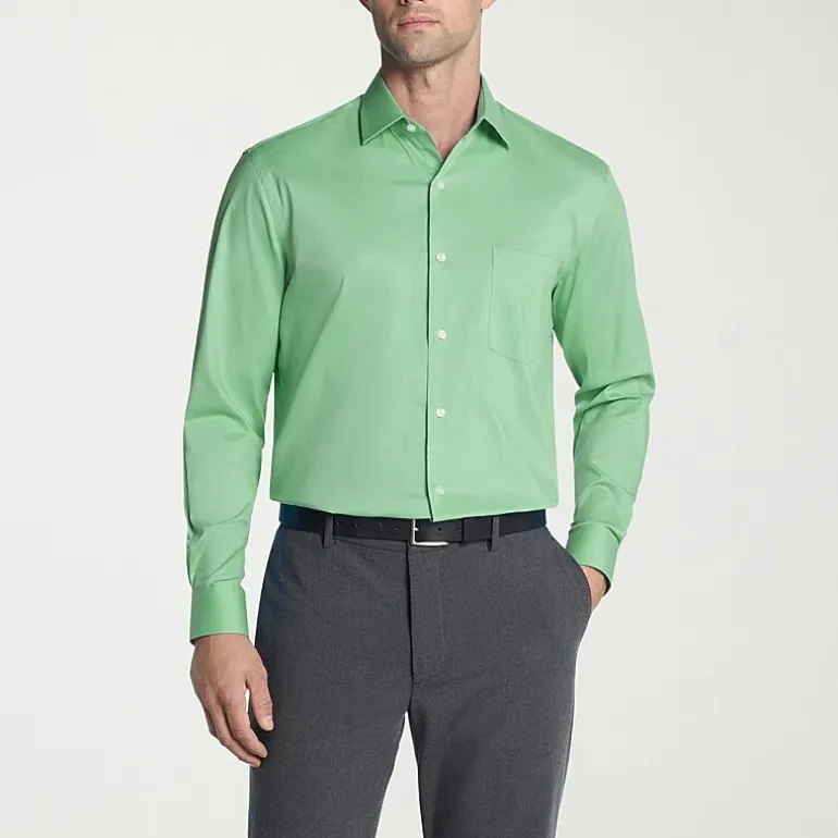 Van Heusen Everyday Defense Stain Shield Mens Regular Fit Stretch Fabric Wrinkle Free Long Sleeve Dress Shirt