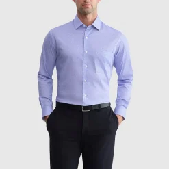 Van Heusen Everyday Defense Stain Shield Fitted Mens Modern Fit Stretch Fabric Wrinkle Free Long Sleeve Dress Shirt