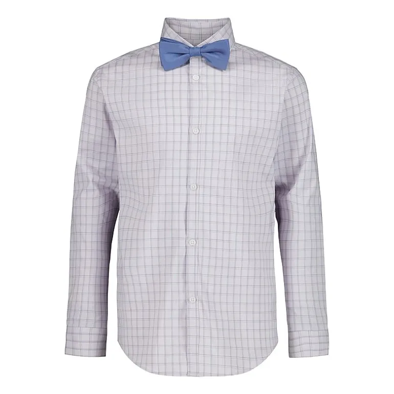 Van Heusen Little & Big Kid Boys Stretch Fabric Long Sleeve Point Collar Shirt + Tie Set