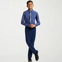 Van Heusen Little & Big Kid Boys Long Sleeve Point Collar Shirt + Tie Set