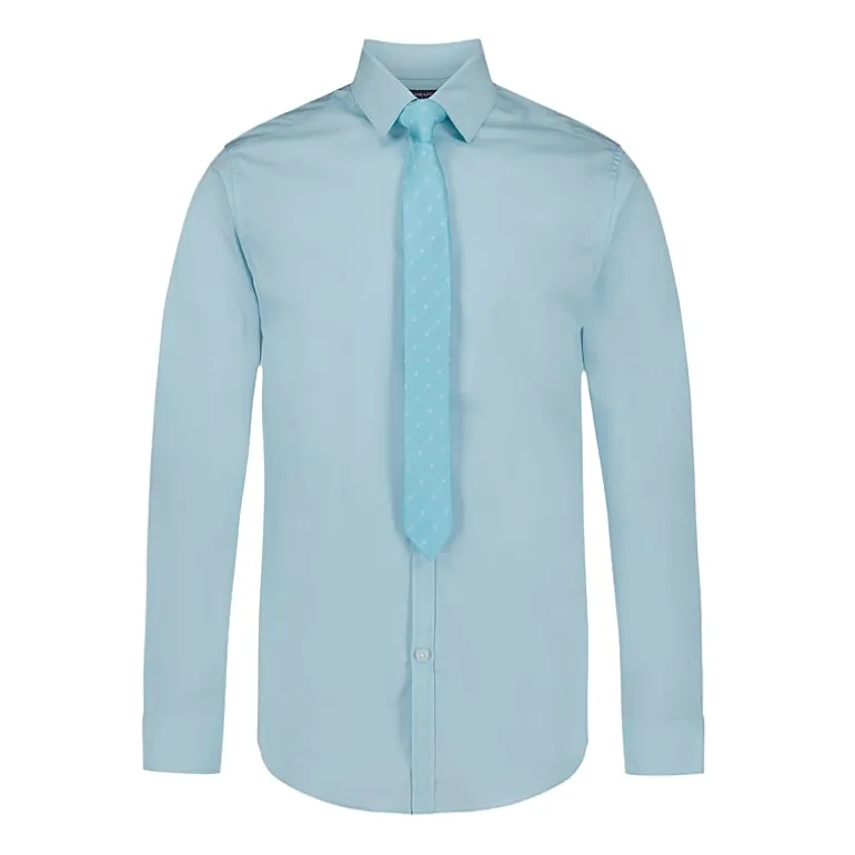 Van Heusen Little & Big Kid Boys Stretch Fabric Long Sleeve Point Collar Shirt + Tie Set