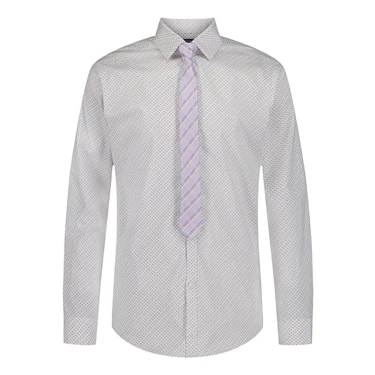 Van Heusen Little & Big Kid Boys Stretch Fabric Long Sleeve Point Collar Shirt + Tie Set