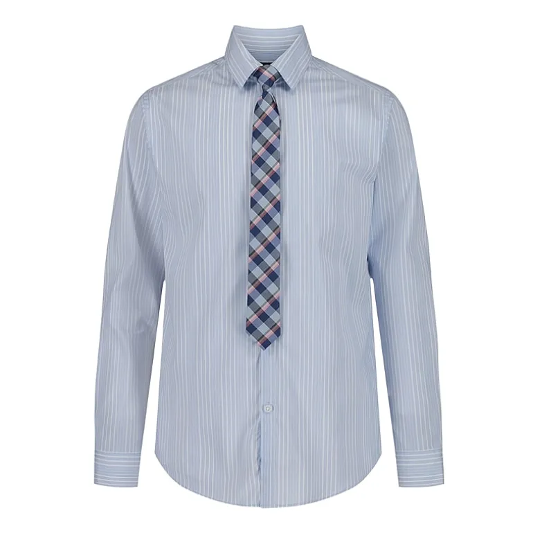 Van Heusen Little & Big Kid Boys Stretch Fabric Long Sleeve Point Collar Shirt + Tie Set