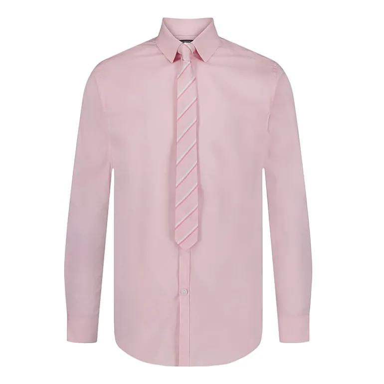 Van Heusen Little & Big Kid Boys Stretch Fabric Long Sleeve Point Collar Shirt + Tie Set