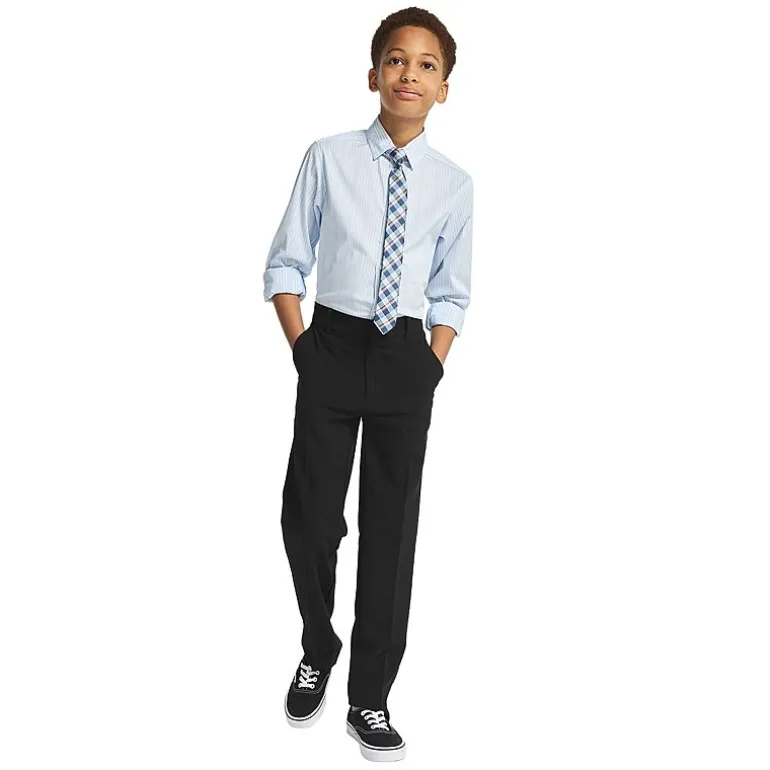 Van Heusen Little & Big Kid Boys Stretch Fabric Long Sleeve Point Collar Shirt + Tie Set