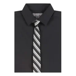 Van Heusen Little & Big Kid Boys Long Sleeve Point Collar Shirt + Tie Set