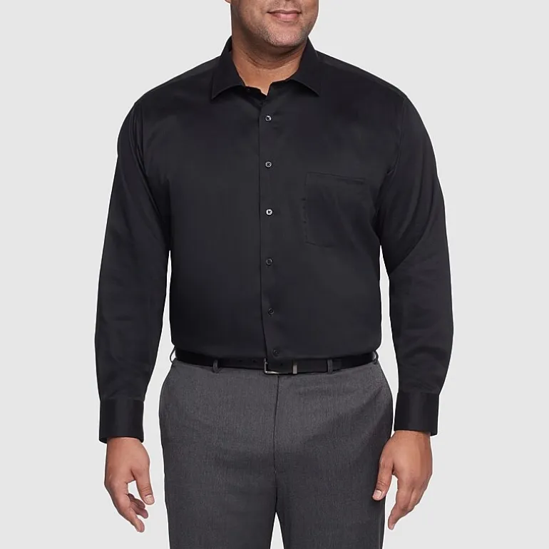 Van Heusen Mens Big and Tall Regular Fit Ultra Flex Wrinkle Free Long Sleeve Dress Shirt