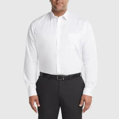Van Heusen Mens Big and Tall Regular Fit Ultra Flex Wrinkle Free Long Sleeve Dress Shirt