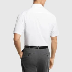 Van Heusen Poplin Mens Regular Fit Easy Care Wrinkle Free Short Sleeve Dress Shirt