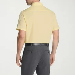 Van Heusen Poplin Mens Regular Fit Easy Care Wrinkle Free Short Sleeve Dress Shirt
