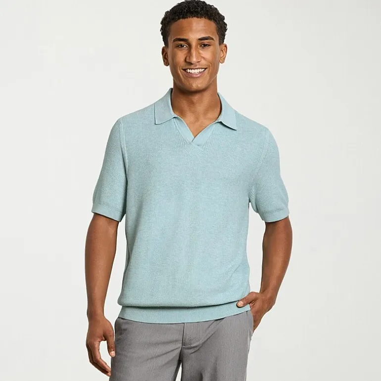 Van Heusen Temp Control Mens Short Sleeve Polo Sweater