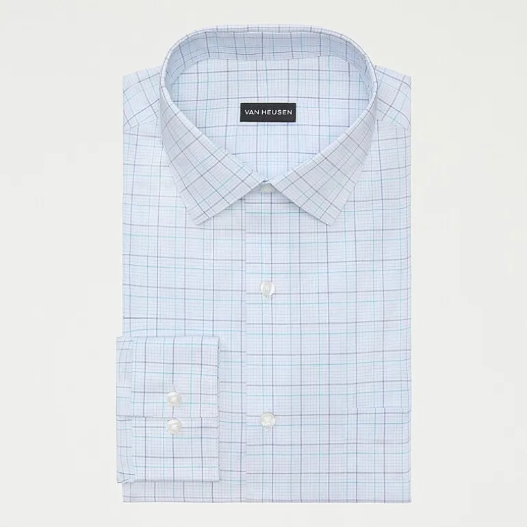 Van Heusen Ultra Flex Big and Tall Mens Regular Fit Stretch Fabric Wrinkle Free Long Sleeve Dress Shirt