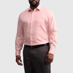 Van Heusen Ultra Flex Big and Tall Mens Regular Fit Stretch Fabric Wrinkle Free Long Sleeve Dress Shirt