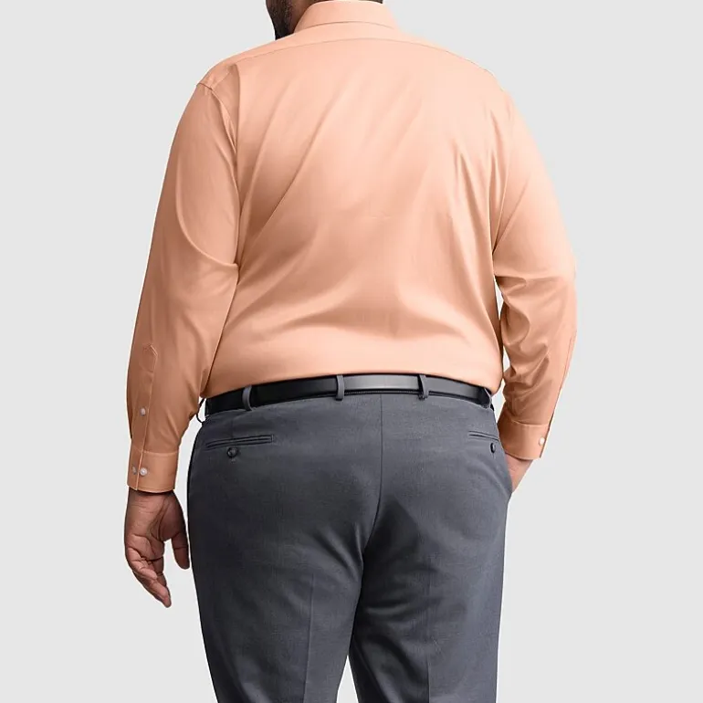 Van Heusen Ultra Flex Big and Tall Mens Regular Fit Stretch Fabric Wrinkle Free Long Sleeve Dress Shirt
