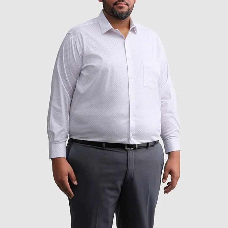 Van Heusen Ultra Flex Big and Tall Mens Regular Fit Stretch Fabric Wrinkle Free Long Sleeve Dress Shirt