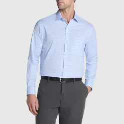 Van Heusen Ultra Flex Mens Regular Fit Stretch Fabric Wrinkle Free Long Sleeve Dress Shirt