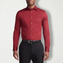 Van Heusen Ultra Flex Mens Regular Fit Stretch Fabric Wrinkle Free Long Sleeve Dress Shirt