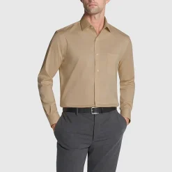 Van Heusen Ultra Flex Mens Regular Fit Stretch Fabric Wrinkle Free Long Sleeve Dress Shirt