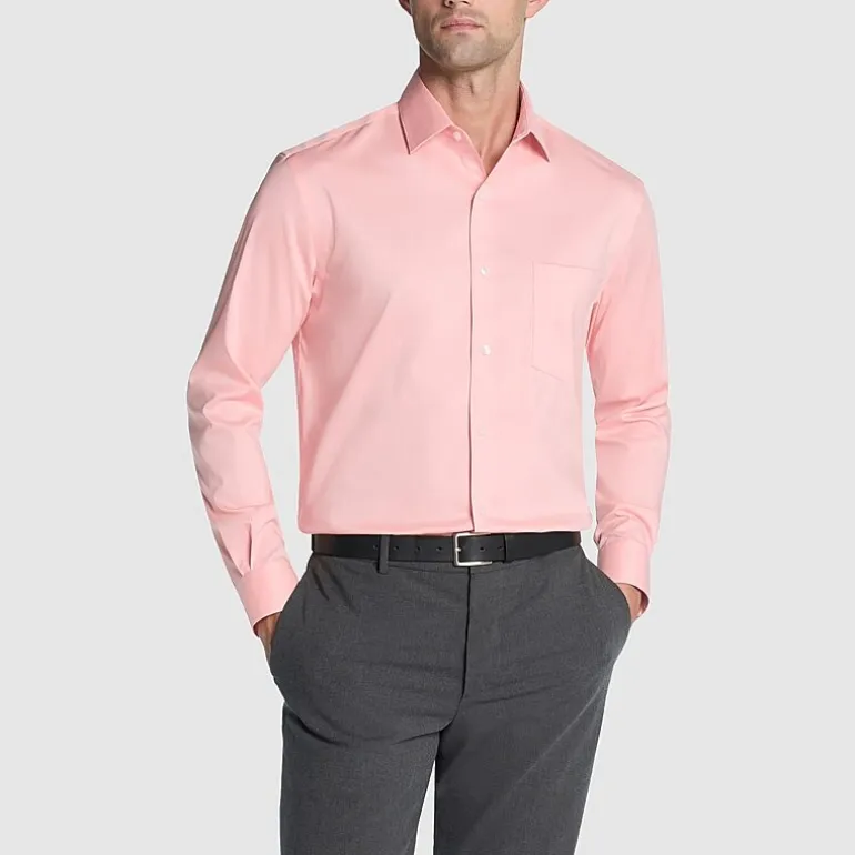 Van Heusen Ultra Flex Mens Regular Fit Stretch Fabric Wrinkle Free Long Sleeve Dress Shirt