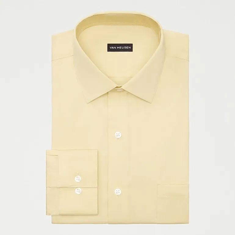 Van Heusen Ultra Flex Mens Slim Fit Stretch Fabric Wrinkle Free Long Sleeve Dress Shirt